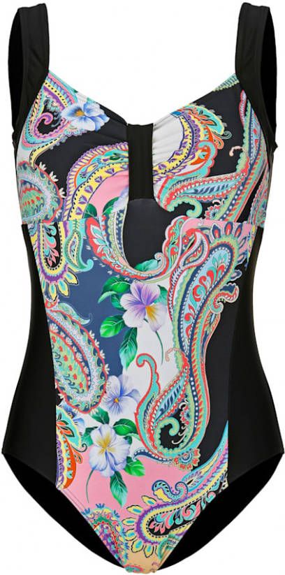 maritim Badpak met aangezette bandjes Zwart