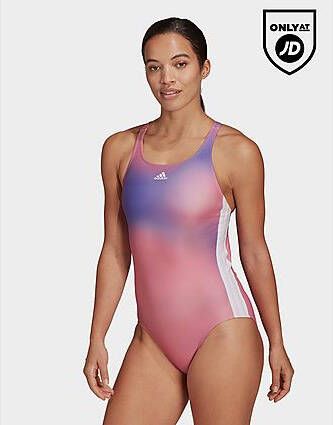 Adidas Melbourne Print 3 Stripes Badpak Pink/White/Shadow Navy Dames