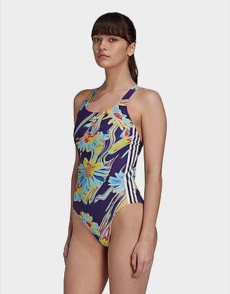 Adidas Positivisea 3 Stripes Badpak Dark Purple/White Dames