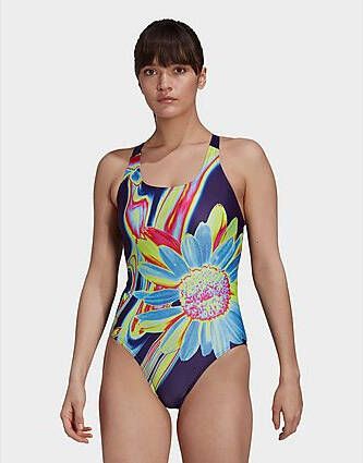 Adidas Positivisea Print Badpak Dark Purple/Impact Yellow Dames