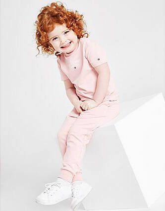 Tommy Hilfiger Girls' Graphic T Shirt/Joggers Set Infant Pink