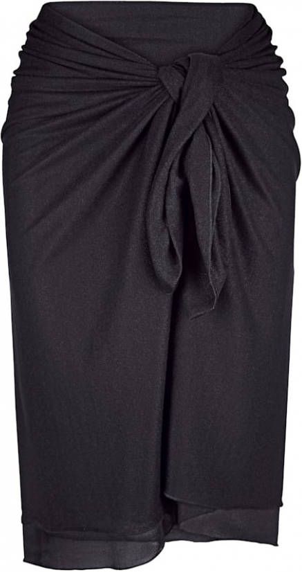 alba moda Pareo voor naar het strand Zwart