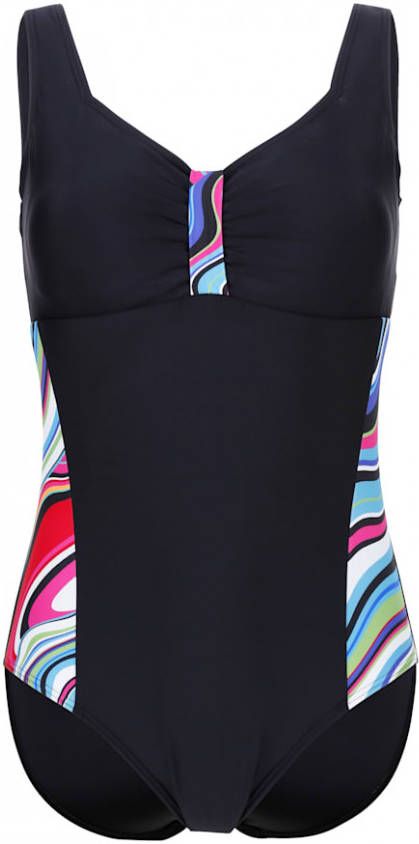 maritim Badpak met contrastkleurige inzetten Zwart