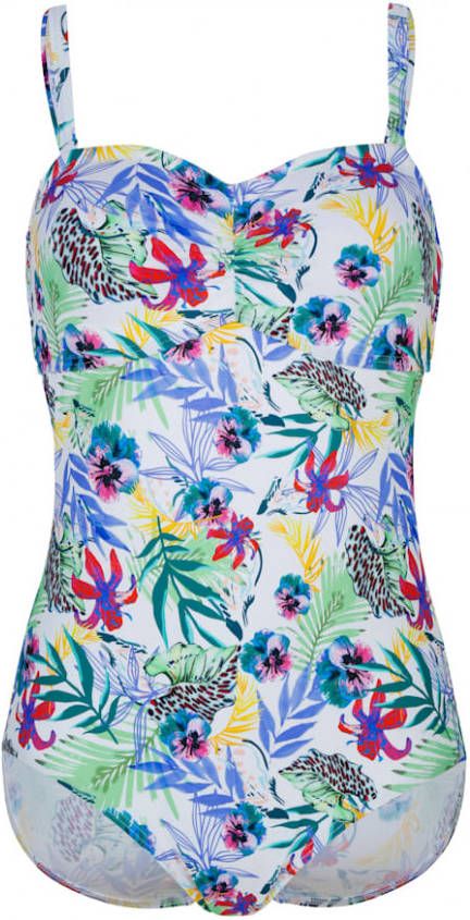 maritim Badpak met kleurrijk dessin Wit/Lila/Pink