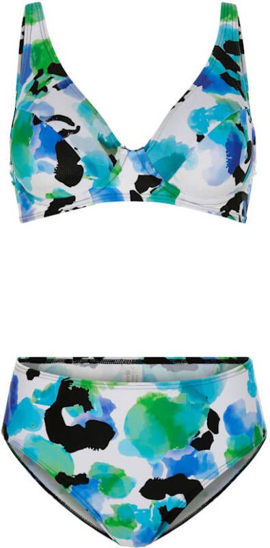 maritim Bikini met modieuze print Blauw/Groen