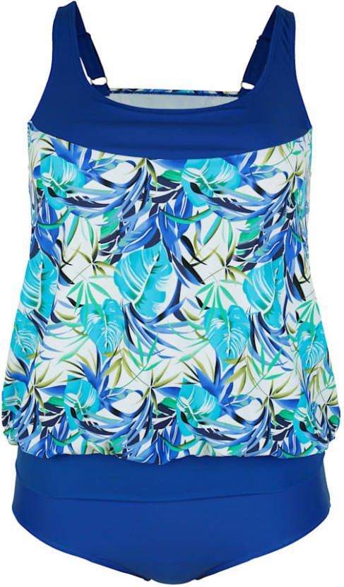 maritim Tankini in trendy blousonmodel Blauw/Groen