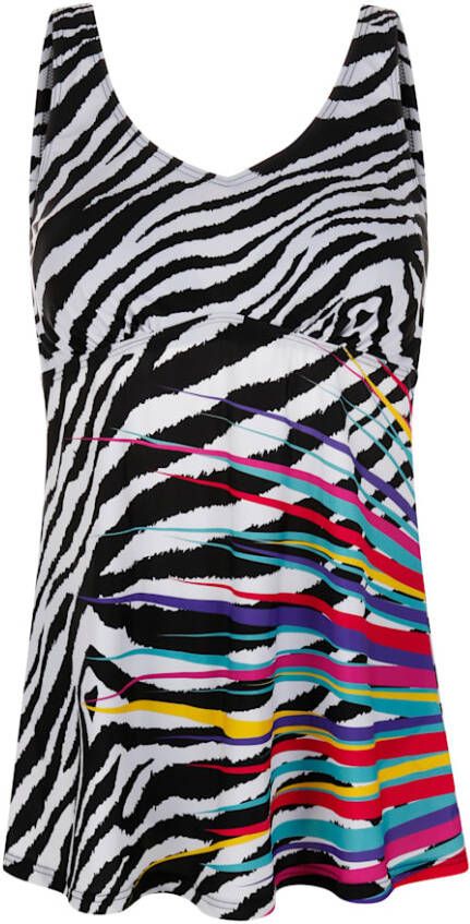 maritim Tankini met kleurrijke print voor Zwart/Wit