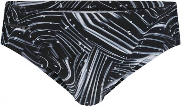 maritim Zwembroek met modieuze print Zwart/Wit