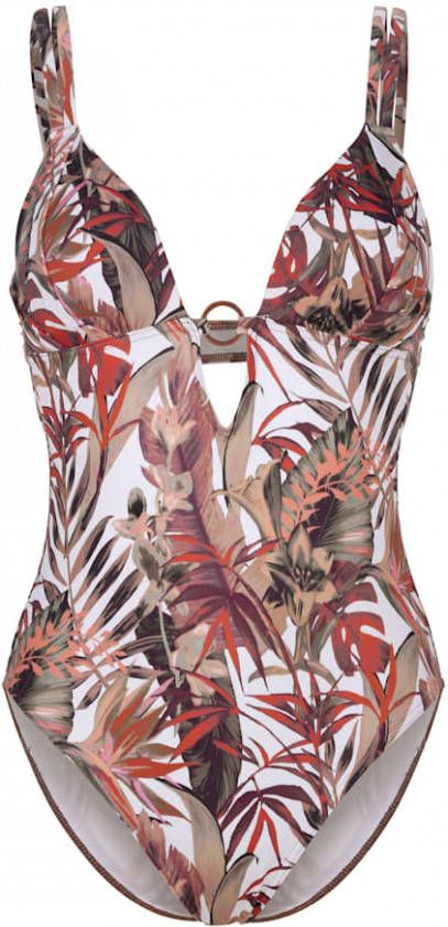 Olympia Badpak met modieus dessin Bruin