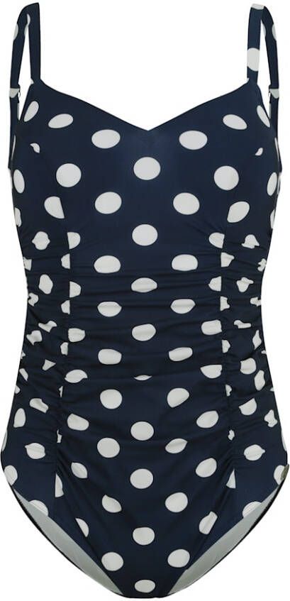 SUNFLAIR Badpak met flatterende plooitjes voor Blauw