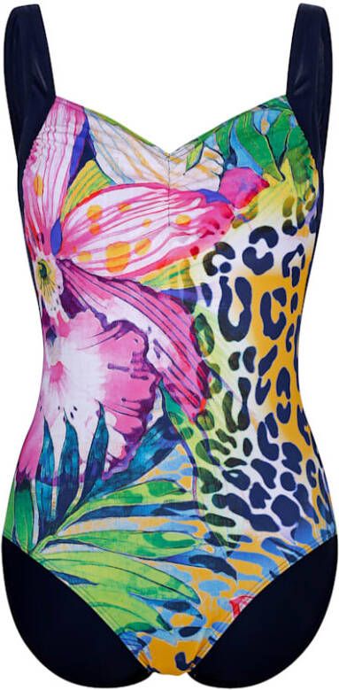 SUNFLAIR Badpak met vrolijk tropisch dessin Blauw