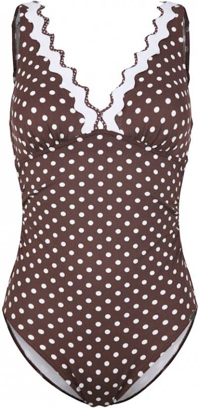 SUNFLAIR Badpak van licht piqué Bruin