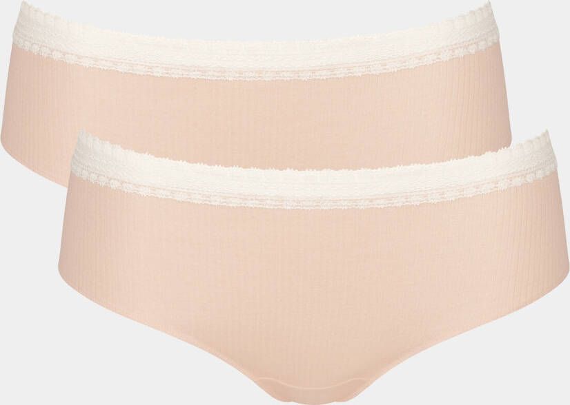 Sloggi Set van 2 hipsters Go Ribbed coton