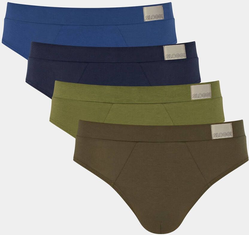 Sloggi Set van 4 slips Go natural, in bio katoen