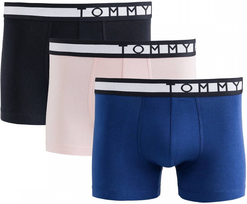 Tommy Hilfiger Set van 3 boxershorts met bicolor tailleband