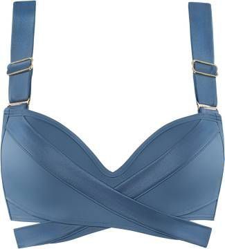 Marlies Dekkers Cache Coeur Push Up Bikini Top | Wired Padded Air Force Blue 70e