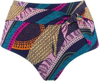 marlies | dekkers Lotus high waisted bikinislip met print en geknoopt detail