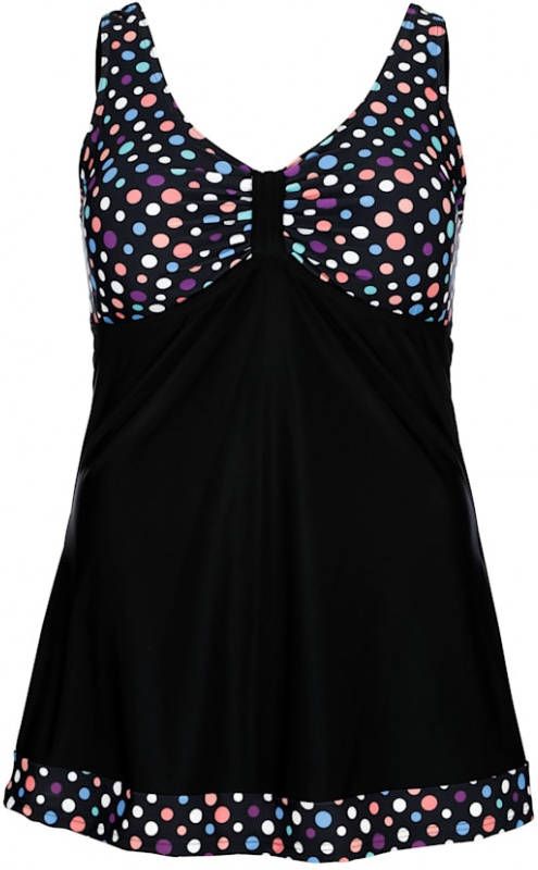 maritim Badjurkje met mooie patronenmix Zwart