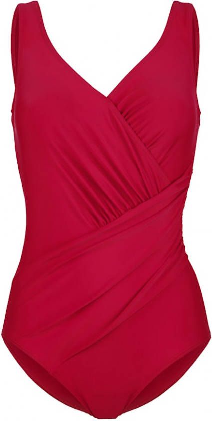 maritim Badpak in flatterende wikkellook Rood