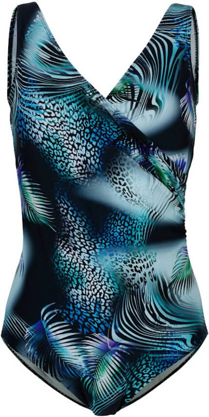 maritim Badpak in wikkellook Zwart/Turquoise