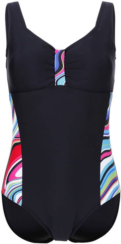 maritim Badpak met contrastkleurige inzetten Zwart