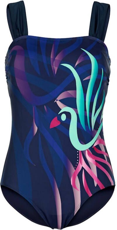 maritim Badpak met print voor Blauw