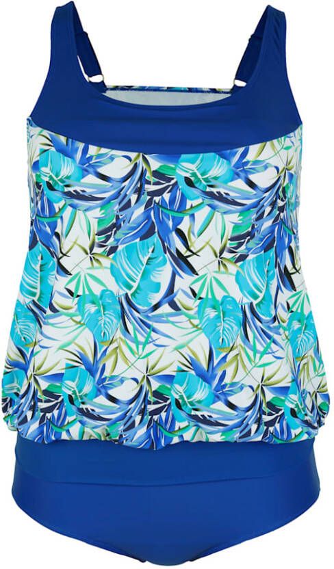 maritim Tankini in trendy blousonmodel Blauw/Groen