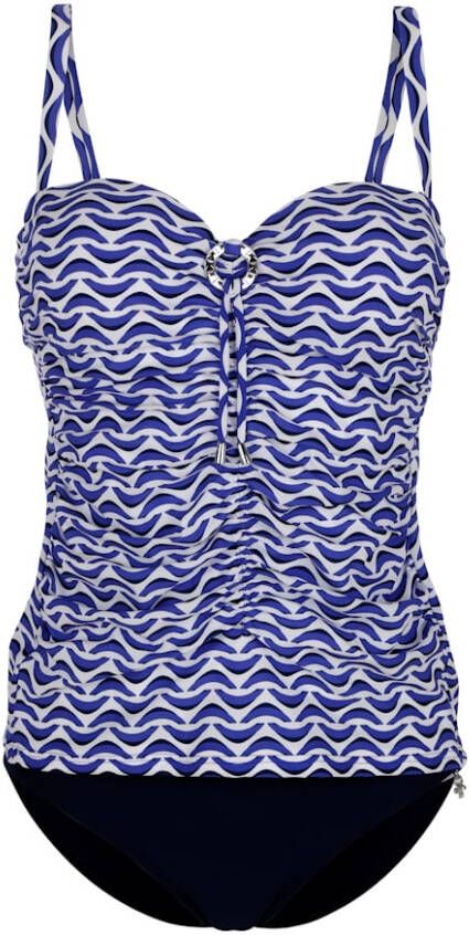 Opera Tankini met flatterende plooitjes Blauw