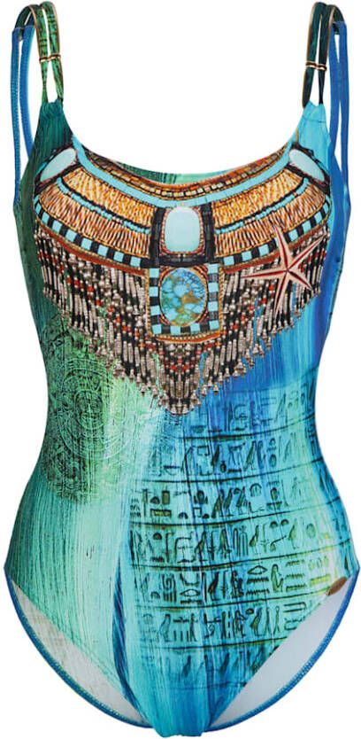 SUNFLAIR Badpak met antiekprint Blauw