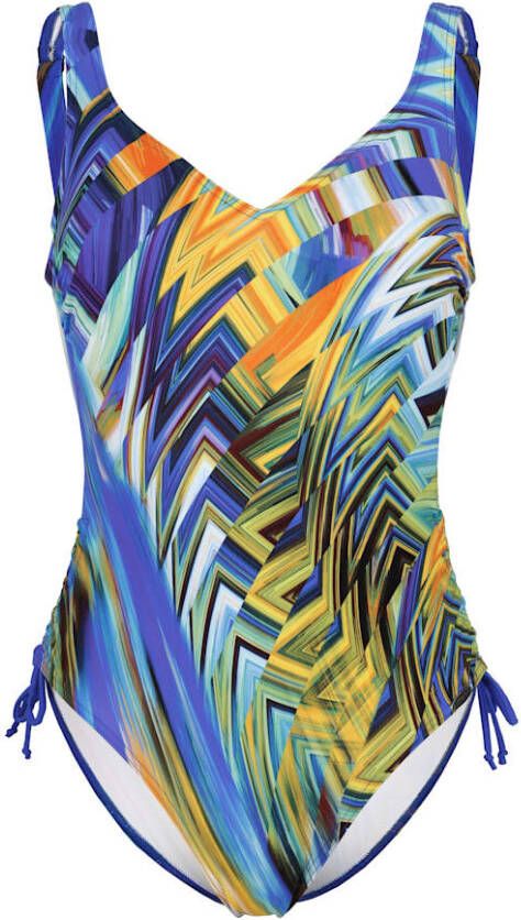 SUNFLAIR Badpak met gekarteld dessin Blauw