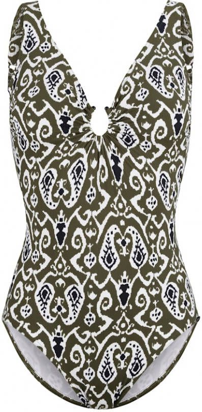 SUNFLAIR Badpak met sierelement bij het decolleté Groen