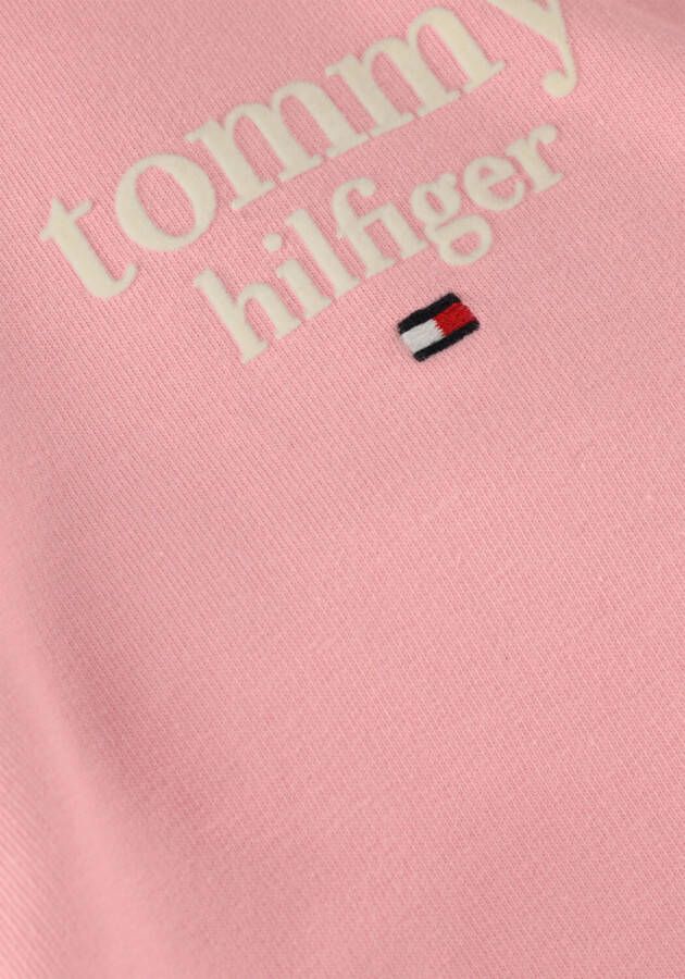 Tommy Hilfiger Lichtroze Baby Graphic Logo Hooded Set