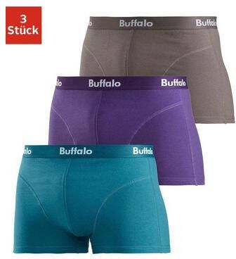 Buffalo Boxershort met overlocknaden voor(set, 3 stuks )