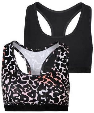 Buffalo Bustier met logo boord(set, Set van 2 )