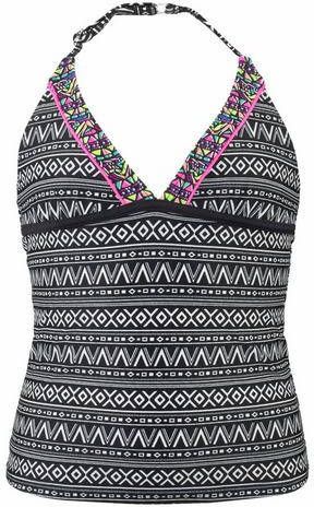 Buffalo Tankini met etnoprint en contrastdetails