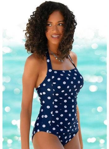Lascana Badpak in stippendesign met een modellerend effect