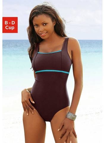 Lascana Badpak met contrastkleurige inzet