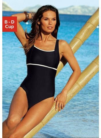 Lascana Badpak met contrastkleurige inzet