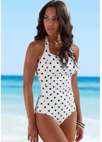 Lascana Badpak van piqué structuurstof