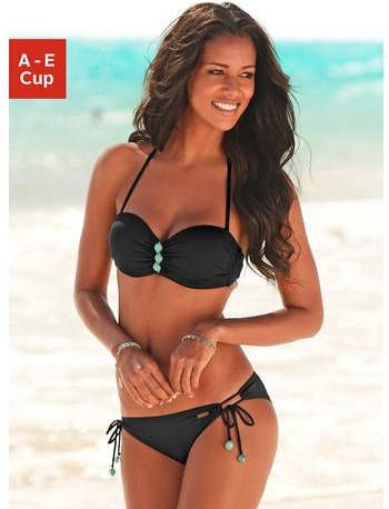 Lascana Beugelbikini in bandeaumodel met chique siersteentjes bij de cup