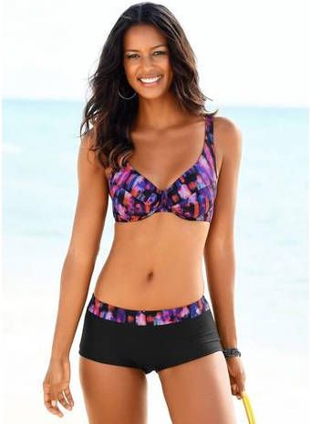 Lascana Bikini hotpants Sensation met gedessineerde boord