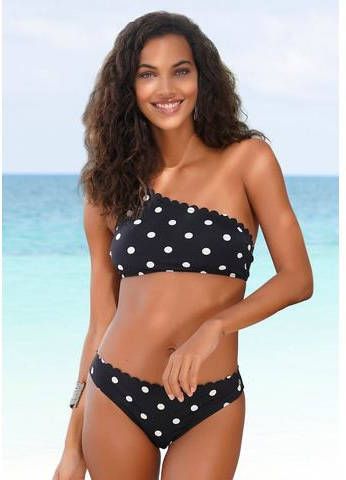 Lascana Bikinibroekje Jada met schulprandjes en stippen