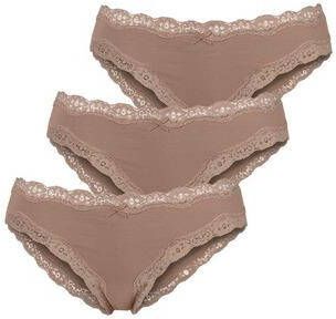 Lascana Bikinibroekje met gebloemde kant(set, 3 stuks )