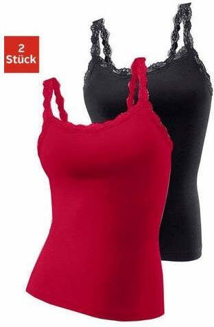 Lascana Hemd met fijne kant(set, 2 stuks, Set van 2 )