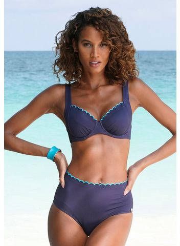 Lascana Highwaist bikinibroekje Camilla met kleurcontrast
