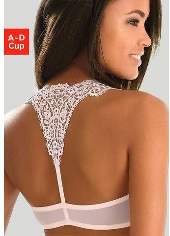 Lascana Push up bh MELISSA met praktische voorsluiting & borduurkant