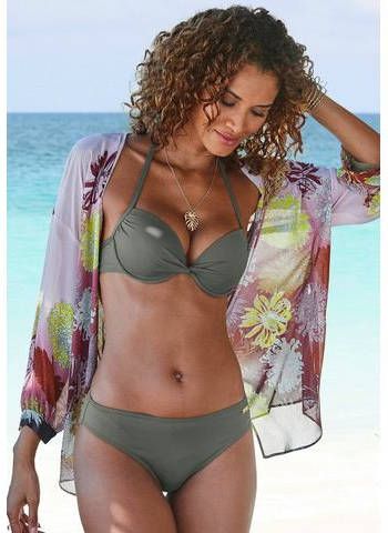 Lascana Push-upbikinitop Italië, met rimpeling