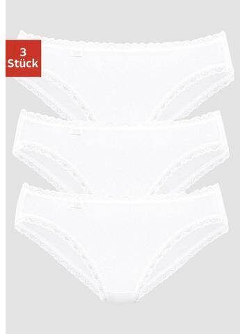 Sloggi Jazz hipsters 24/7 Cotton Lace met een fijn kantrandje(set, 3 stuks )
