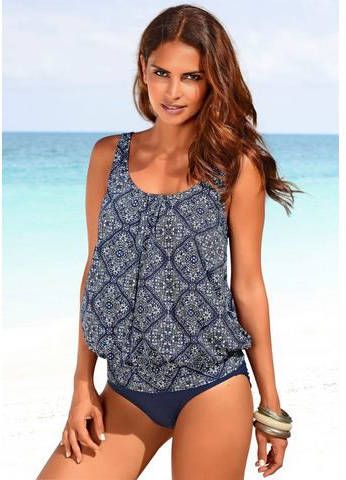 s.Oliver RED LABEL Beachwear Oversized tankini in ruitdesign