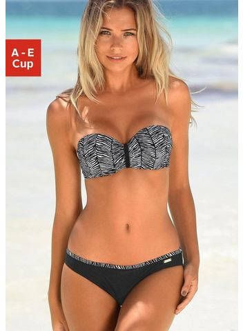 Venice Beach Bandeau bikinitop Sugar met abstracte animal print